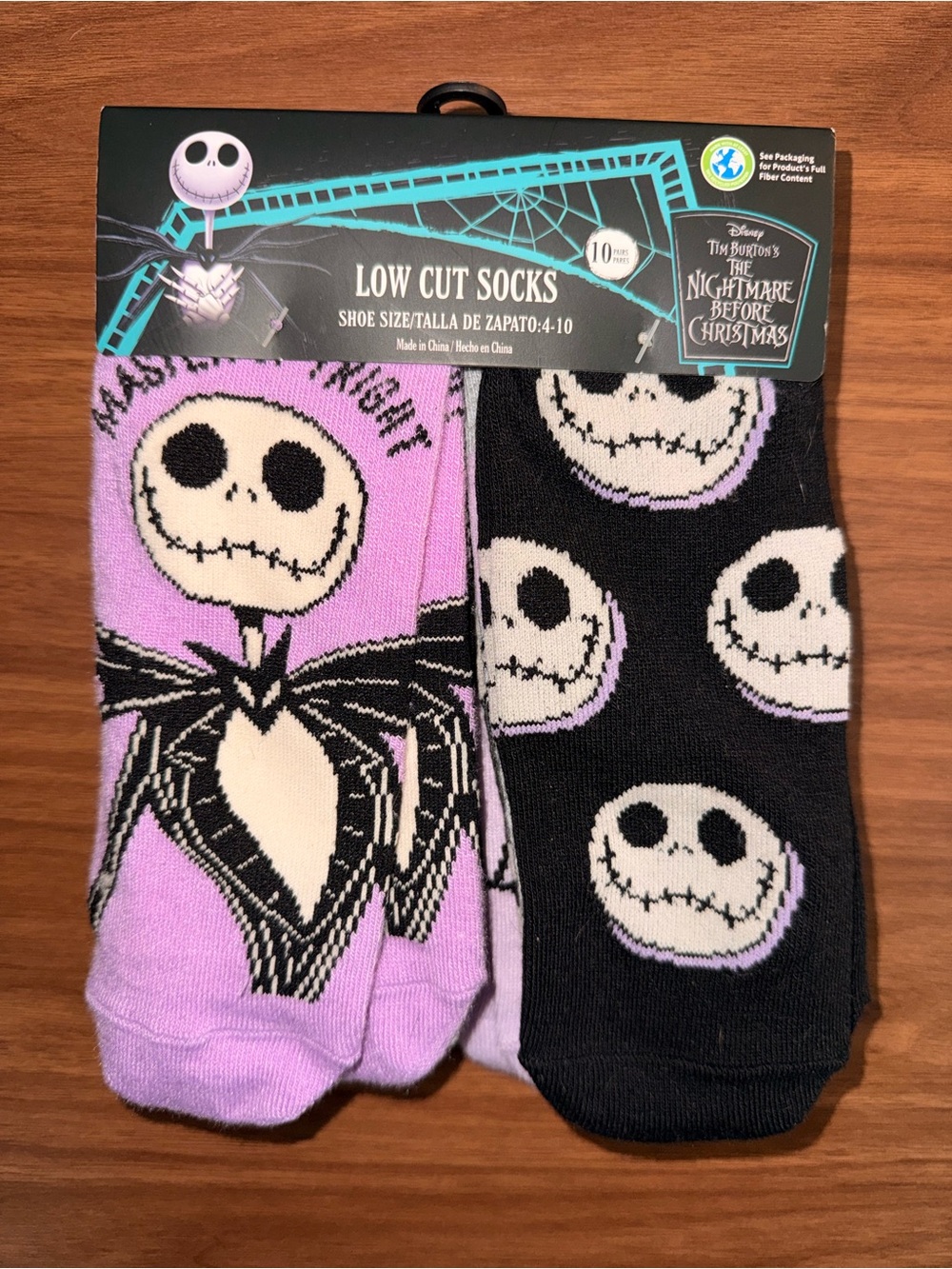 The Nightmare Before Christmas Jack Skellington Low Cut Socks